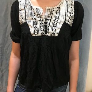 black Hawaiian shirt